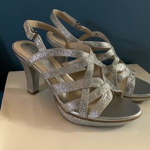 Silver Glitter Sandals